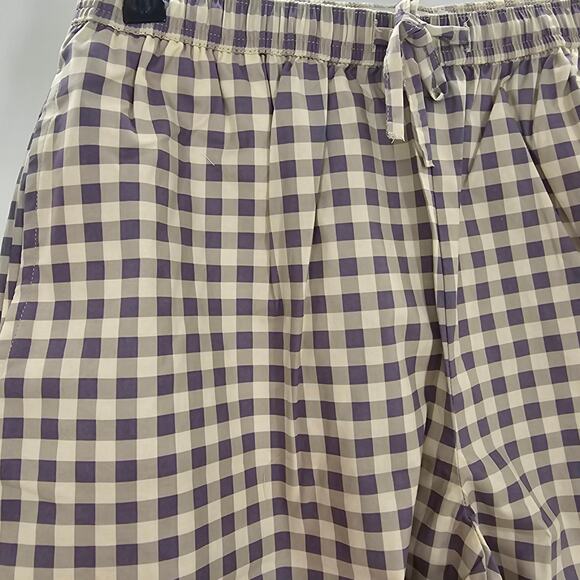 Revolve Weworewhat Womans size S Cotton Gingham Boxer Shorts Whisper/White NEW - Picture 2 of 7